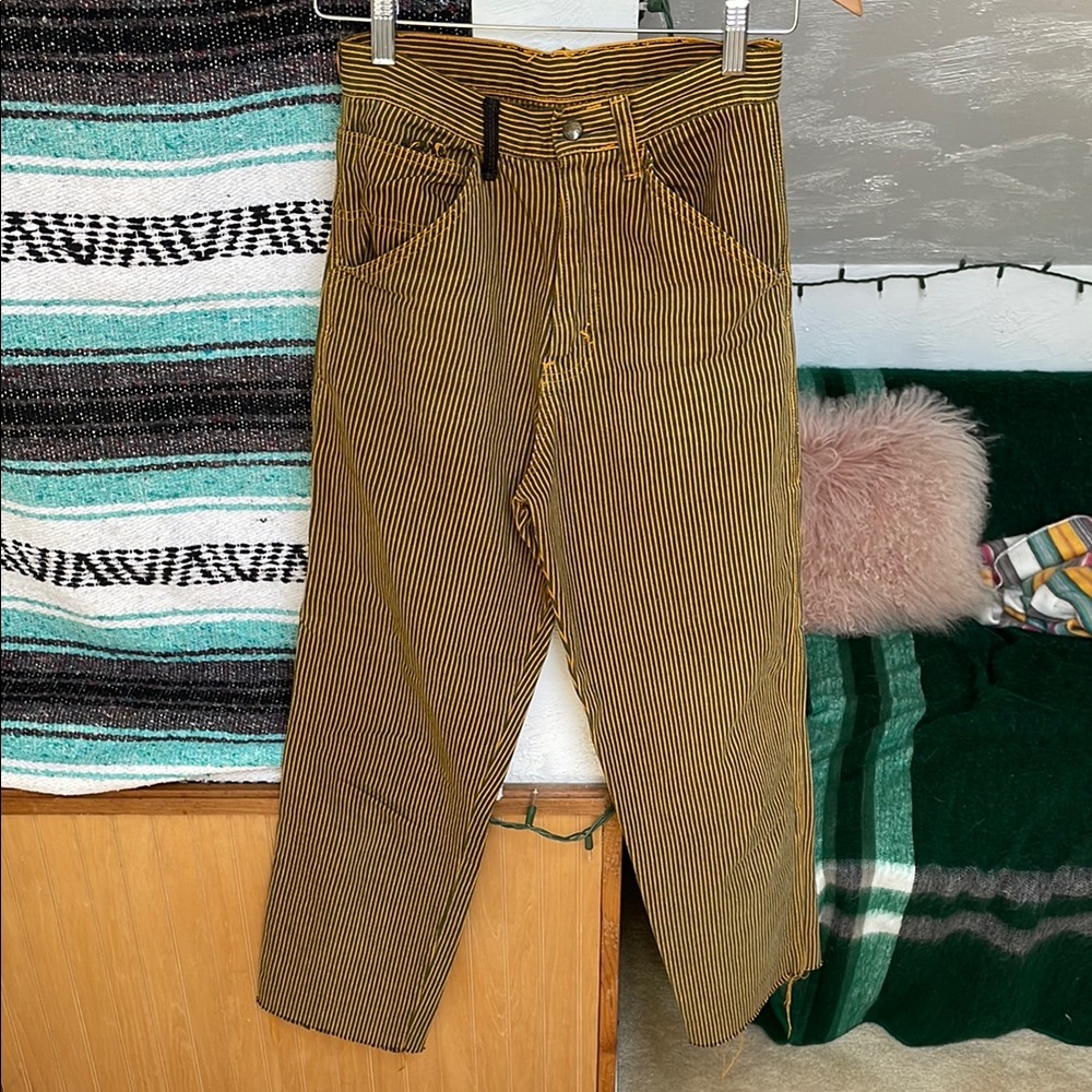 Incredible vintage Smith's striped high waist jeans size 25ish